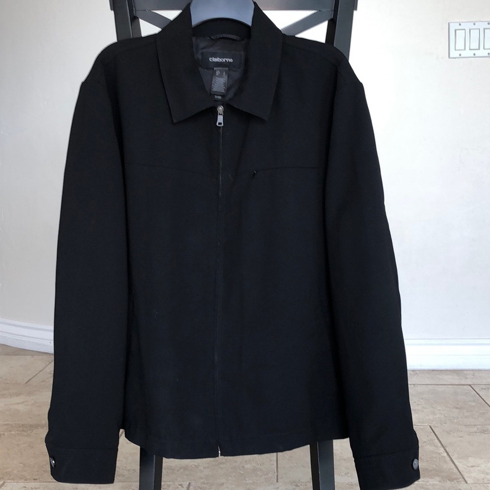 Claiborne zip up lined dress Jacket L black